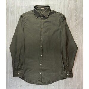 Massimo Alba Genova Button Up Shirt Size M color green NWT mspr $465 made Italy